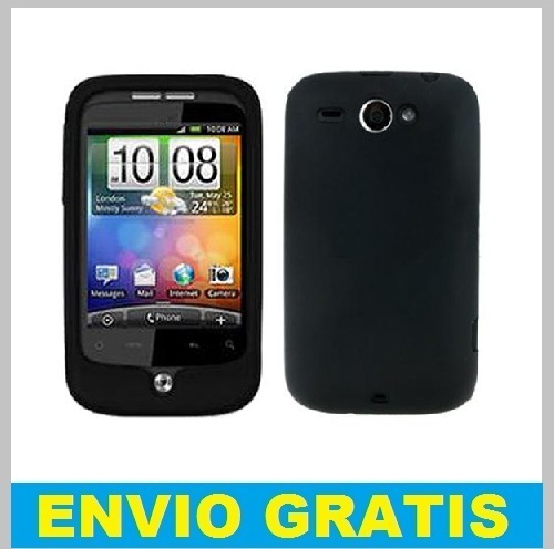 FUNDA SILICONA PARA HTC G8 WILDFIRE NEGRA